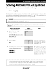 Solving Absolute Value Equations