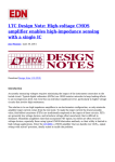 LTC Design Note: High-voltage CMOS amplifier enables high