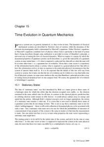 Time Evolution in Quantum Mechanics