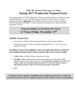 Studio Production Proposal Form