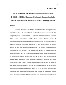 CHAPTER V Cu(II), Ni(II) and Co(II) Schiff bases complexes derived