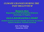 Climate Changes During the Past Millennium