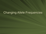 Changing Allele Frequencies