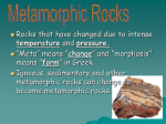 How are metamorphic rocks classified?