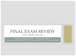 Final Exam Review