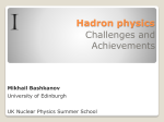 Nuclear and Hadron physics