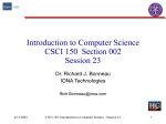 Introduction to Computer Science CS50 Section 001 Session 21