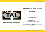 Methods for the Study of Gene Expression