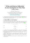 X-Ray and Neutron Reflectivity - Physik der molekularen und