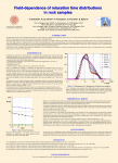 Field-dependence of relaxation time distributions in rock samples V