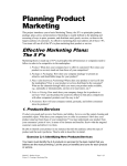 Planning Product Marketing