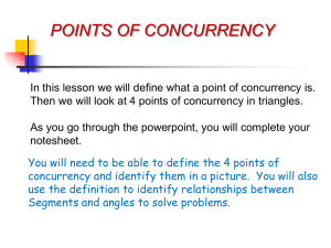 point of concurrency.