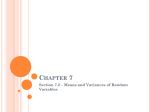 Means and Variances of Random Variables