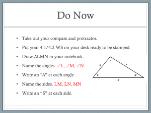 If two sides and the included angle of one triangle are congruent to