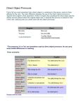 Direct Object Pronouns