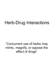 Herb-Drug Interactions