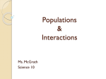 Ecosystems Day 5 Populations Interactions