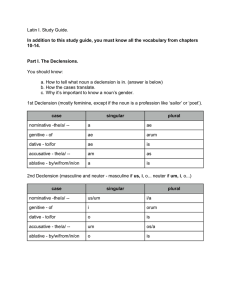 singular - Washington Latin Grade 8