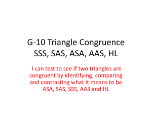 G-10 Triangle Congruence