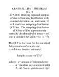 CENTRAL LIMIT THEOREM