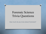 Forensic Science Trivia Questions