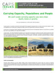 Carrying Capacity, Populations and People