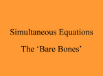 Simultaneous Equations - Superceded eRiding website