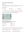 Chapter 12 Right Triangle Trigonometry