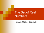 Rational and Irrational Numbers