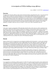 An investigation of CDM for buildings energy efficiency