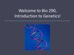 Welcome to Bio 290, Introduction to Genetics!