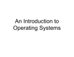 An Introduction to Operating Systems