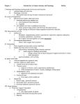 Chapter 1 Introduction to Human Anatomy and Physiology Outline