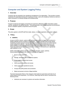 Computer and System Logging Policy