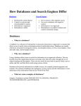 How Databases and Search Engines Differ