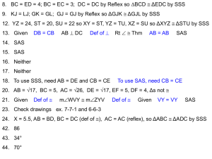 Determine if you can use ASA to prove the triangles congruent