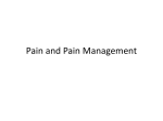 Pain and Pain Management