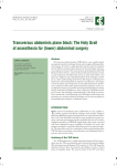 Transversus abdominis plane block: The Holy Grail of anaesthesia