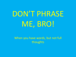 Phrase notes