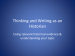 Thinking and Writing as an Historian