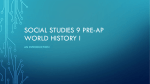 Social Studies 9 Pre-AP World History I