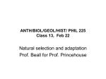 ANTH/BIOL/GEOL/HIST/ PHIL 225 Class 13, Feb 22