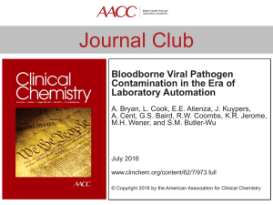 Journal Club - Clinical Chemistry