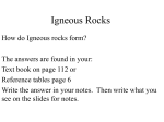 Igneous Rocks