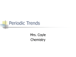 Periodic Trends in Atomic Radius, Ionization Energy and