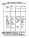 Organic Compounds= most compounds containing carbon… make