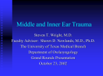 Middle and Inner Ear Trauma