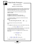 Measures of Central Tendency