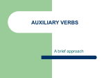 AUXILIARY VERBS