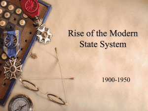 Rise of the Modern State System